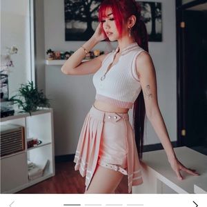 Lychee the label pink skort